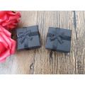 Pack of 6 Black Ribbon Empty Gift Ring Boxes.. 