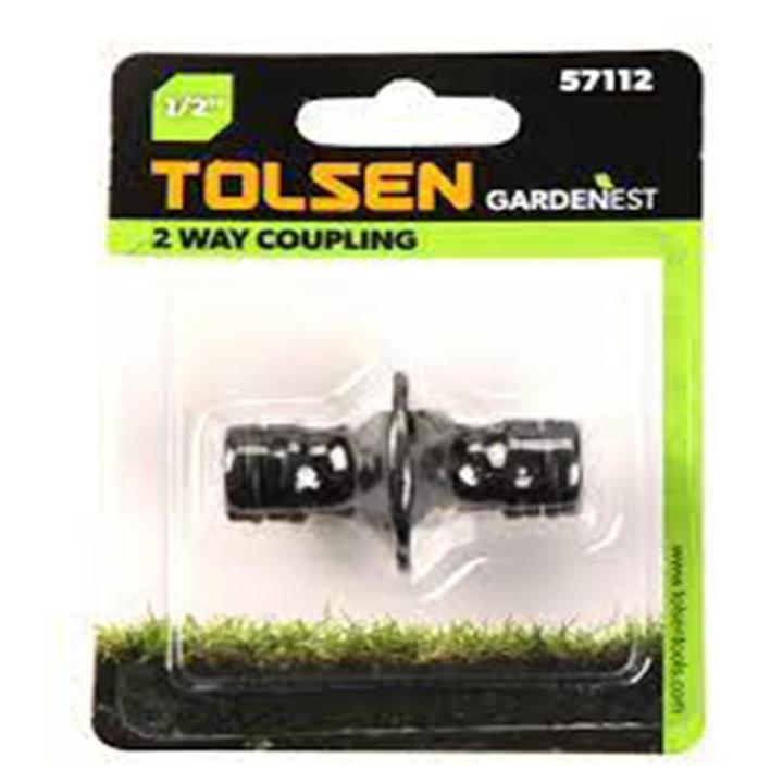 Tolsen 2-way Hose Coupling 1/2 inch- half Inch diameter 2 Way Hose Connector