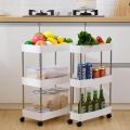 Rolling Utility Cart - table 3-Tier - Trolley Organizer Serving Cart Easy. 