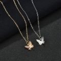 Golden / Silver Never Fade Butterfly Necklace Pendant Cute Necklaces Long Chain Jewellery For Girls | Korean Jewellery  Butterfly Necklace | New Design | Trending Design | Never Fade | Beautiful Necklace For Girls / Women. 