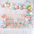 Ice-Cream Cone Star Pastel Balloons Foil Set for Bouquet & party Decorations 7pcs set Cone ice cream shape exclusive birthday foil balloon with latex balloons for candyland tutti fruity theme. 