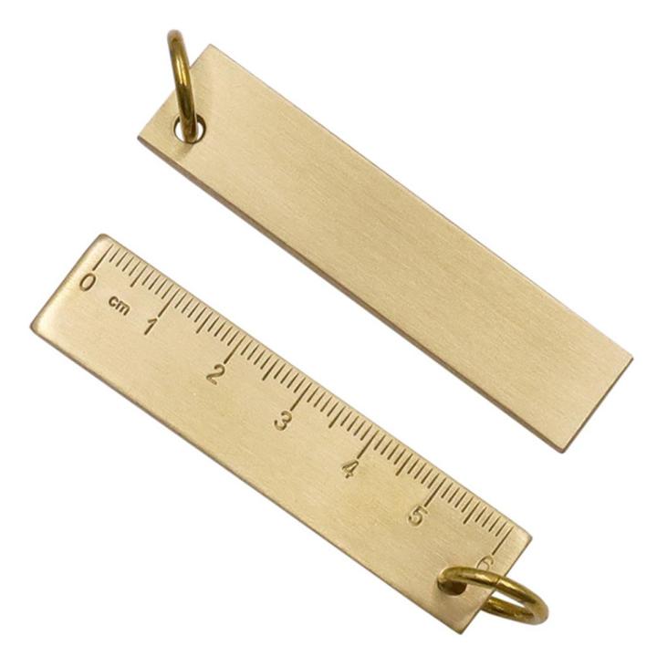 0-6cm Metal Ruler Small Brass 0-6cm Key Pendant Ruler Small Copper ...