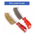 Multifunctional shaped Steel Wire Brush Barbecue Cleaning Stainless Steel Wire Iron Brush Steel Copper Derusting Brushsteel. 