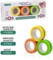 Stress Relief Magnetic 3 Rings - Magnetic Ring Fidget Toy, Finger Fidget Spinner, Decompression Toy for Stress and Anxiety Relief. 