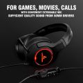 LYCANDER 568 Gaming Headset with Mic for Xbox 360 One S/X PS4 Switch and Windows PC, Mac iOS PC/Surround Sound Over-Ear Gaming Headphones with Noise Cancelling Mic, LED Lights, Volume Control for iOS device, Android device,Smart Phone, Laptops,Mac, iPad. 