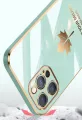 For Realme 5i Back Cover + Hand Strap Fashion Shiny 6D Plating Maple Leaves Protective Case Square Bumper Soft Silicone Mobile Phone Cases. 
