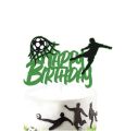 Soccer Cake Topper Boy Girl Soccer Happy Birthday Cupcake Toppers Party Dessert Football Theme Party Baby Shower Baking Supplies. 
