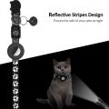 Cat Collar, for Apple Air Tag Cat Collar, in 3/8Inch Width Black. 