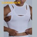 Men Tank Top Men's Street Fashion Stylish Comfortable Quick-drying Sleeveless Vest Two-piece Layered Tank Top. 