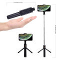 K07 Extendable Selfie Stick With Monopod Tripod Bluetooth Remote Shutter Phone 3 In 1 Selfie Stick Tripod. 