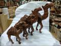 Camel Sets 4 Pics Wooden Handicrafts Carving. 