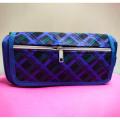 Blue Checkers Pencil Case - Large Capacity Pouch for BOYS and GIRLS - Pencil Box. 