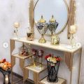 Table Console With Mirror Made In Metal. 