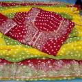 Kundan Gota Chunri Work Embroidery Design Fabric for Saree Blouse Lehenga Choli Home Decor Cushion Covers Wall Hanging Tapestry. 