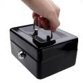 Removable Tray+Stainless Steel Mini Portable  Money Cash Box. 