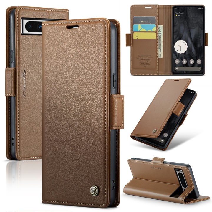 lthmy for Google Pixel 8 Pro PU Leather Kickstand Wallet Magnetic Closure Flip Case Cover
