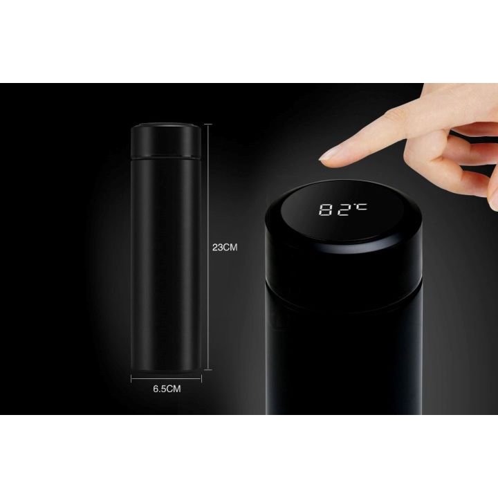 Smart Vacuum Insulated Water Bottle with Automatic LED Temperature Display Large Flask 500 ML Stainless Steel Drinking Cup Thermos High Quality Stainless Steel Hot Water Bottle Wireless Charging Travel Cup.
