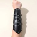 Punk Hip Hop 1Pc Cosplay Leather Armor Arm Cosplay Bracer Pirate Knight Gauntlet Wristband Bracer Accessories New Men's Bracelet. 