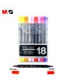 Signme Dual Tip Watercolor Brush Marker 18 Colors Set. 