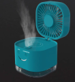 Smiley Fan Humidifier, Mini Desktop Humidifier Spray Fan, USB Cube Folding Fan, Portable Mini Fan Humidifier, Magic Cube Folding Spray Fan, Air Cooled Folding Humidifier. 