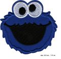 Sesame Street Cookie Monster Embroidery Iron On Sew On Patch For T-Shirt Bag Cap Jeans Patch. 