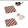Pack Of 6 - Wooden Tea / Glass Table Mats - High Quality. 
