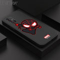 Hontinga for Samsung Galaxy A71 4G Back Cover Cartoon Spiderman Design Soft Phone Case Square Edge Liquid Silicone Cases. 
