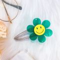 Colorful Sunflower Hairpin for Baby Girls Smile Face Acrylic Hair Clips Cute Barrettes Children Kawaii Baby Hair Accessories. 