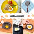 Mini Nonstick Heart Shaped Egg Frying Pan - Black. 