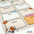 Weekly Planner A4 Size Laminate with board marker Organize Your Weekly Schedule. 