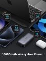 UGREEN 30W Power Bank Mini 10,000mAh Battery Pack 2-Port PD3.0 USB C+A Fast Charging Digital Display Portable Charger for iPhone 16 Pro Max/15/14, Macbook Air, iPad Pro, Galaxy S24 S23, Pixel 9, Black. 
