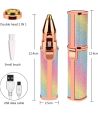 2 in 1 Rechargeable Painless Portable USB Epilator Hair Remover Nose Beard Eyebrow Trimmer Female Shave. 