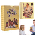 Soccer Star Card Football Player Fan Cards 50 Sheets European and American Football Star Footballers Gold Foil Cards Gifts. 