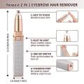 Flawless 2 in 1 Portable Premium Chargeable Electric Eyebrow Trimmer for Women, Epilator, Facial Hair Remover for Women, Face, Lips, Nose Hair Removal with Light (Rose Gold). 