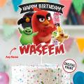 Personalised Digital Cake Topper Angry Birds Theme topper for Birthday Party Celebration & Cake Decoration. 