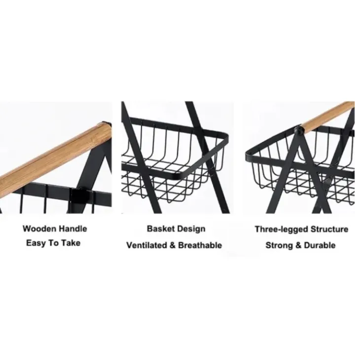 Kitchen%20Organizer/%20Fruit%20Basket/%20Vegetable%20Stand/%20Kitchen%20Counter%20Rack/%20Multi-Purpose%20Kitchen%20Organize/%202%20and%203%20Tier%20Fruit%20Basket%20&%20Vegetable%20Stand%20In%20Black%20Color%20-%20Image%203