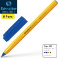 Schneider Tops 505 F Ballpoint pen 0.4mm (6 Pens Pack) (Made in Germany) Ideal for Educational and Professional Writing, Sketching and Drawing - Schneider pens - Ball point Pen - Ball pen. 