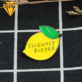 Cute Slightly Bitter Lemon Enamel Brooch Pin Backpack Hat Bag Accessory Badge. 