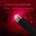 Universal Car Usb Led Roof Projection Atmosphere Star Light Interior Decorative Lamp Adjustable Roof Ambient Laser Light RED. 