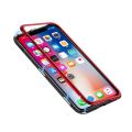 Iphone x Magnetic Adsorption Case Metal Frame Tempered Glass Back with Built-in Magnet Cover. 
