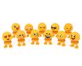 Cute Emoji Mini Shaking Head Car Ornament Dolls Funny Smile Face Springs Dancing Toy Car Ornament 1piece. 
