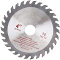 Circular Saw Blade Disc Wood Cutting Tool Aperture 20mm Cutting Disk for Rotating Woodworking Tools-Tip Cutter For wood 4" 30T- Circular Saw Blade. 
