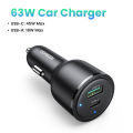 UGREEN 63W Car Charger PD QC 3.0 PPS 45W USB Type C Fast Charging for iPhone 16 15 Samsung S25 S24 Xiaomi Mobile Phone Charger. 