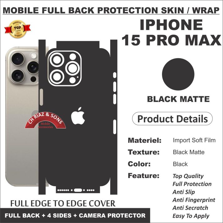 APPLE%20IPHONE%2015%20PRO%20MAX%20FULL%20BACK%20360%20premium%20Protection%20Skin%20Wrap%20full%20cover%20Premium%20Quality%20-%20Image%202