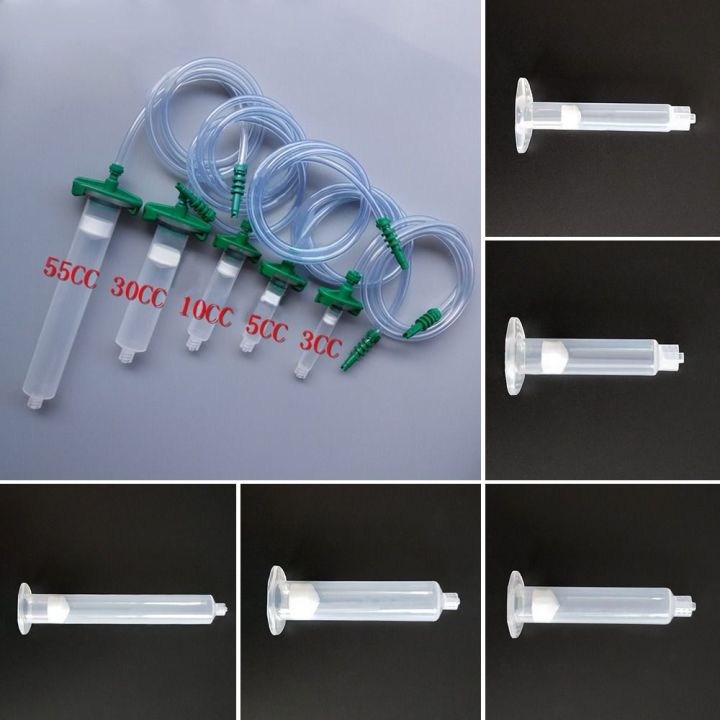 Anticorrosive Liquid Dispenser Glueing Syringe Barrel Needle Glue Dispensing Nozzle 3cc 5cc 10cc 30cc 55CC Helix Luer Lock Tips Adapter