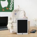 School Bag for Girls – All-Season Nylon Korean Fashion Student Backpack for Teenagers & High School. 