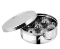 Small Spices Storage Box with 7 Containers 1 Spoon and Lid NON STAINLESS STEEL. 
