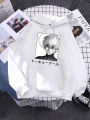 Ken Kaneki Tokyo Ghoul Print Women Hoody School Simple Pullovers Outdoor Casual Sweatshirt Autumn Comfortable Female Pullovers. 