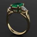14k Gold Jewelry Green Emerald Ring for Women Bague Diamant Bizuteria Anillos De Pure Emerald Gemstone 14k Gold Ring for Females. 
