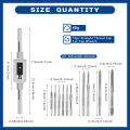 10Pcs Micro-Taps Bit Small Hand Screw Thread Taps M1-M3.5 HSS Metric Plug Tap Screw Tap Drill Tapping Tool. 